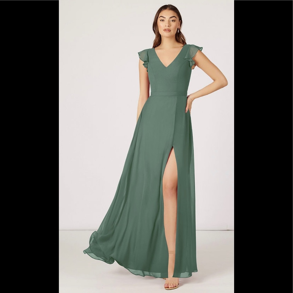Azazie Claudine Dress in Eucalyptus